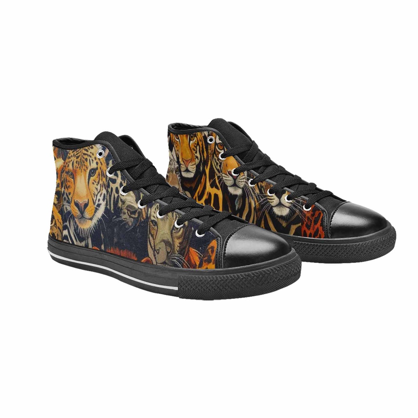 MEN'S Animal Print High Top Canvas Neon Fantasy Sneakers
