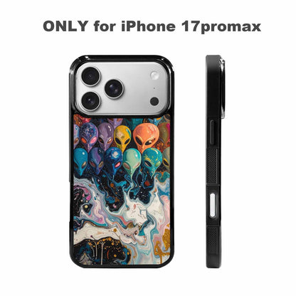 iPhone 17 Pro Max Case — Aliens Marblealiens Pattern Alien Scifi, Custom Print Case Cover