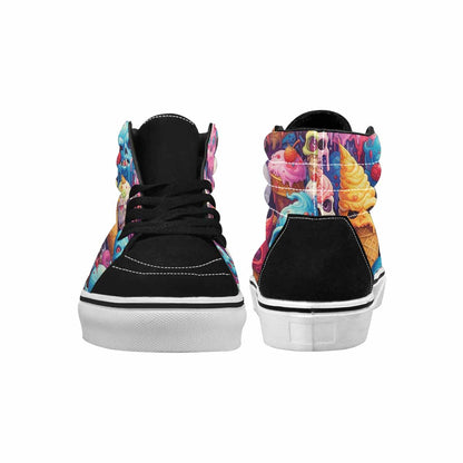 MEN'S Ice Cream Monsters  High Top Canvas Neon Fantasy Shoes