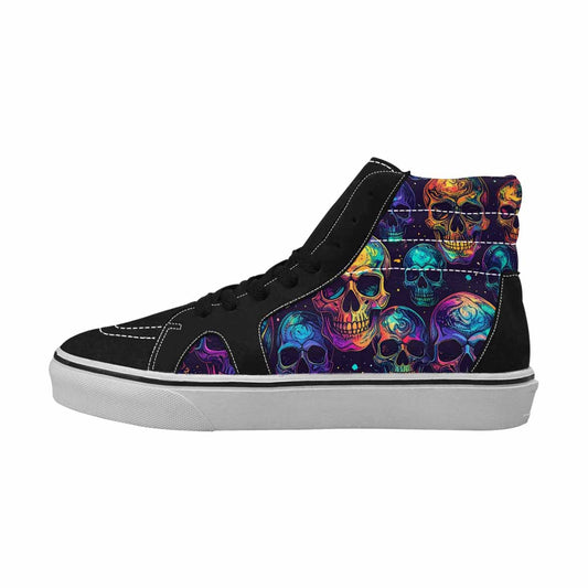 WOMEN'S Galaxy Skulls High Top Canvas Dark Academia Custom Sneakers