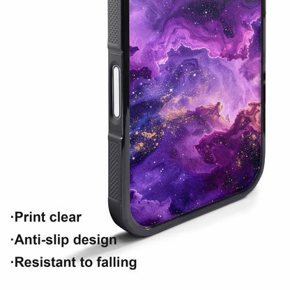iPhone 17 Pro Case — Purple Color Tones Nebula Texture Galaxy, Custom Phone Case