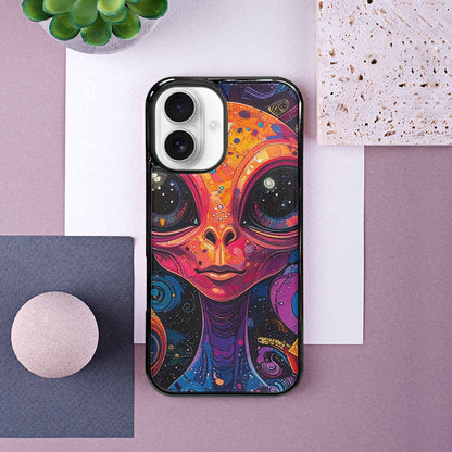 iPhone 16 Case — Cartoon Alien Characters, Custom Art Phone Cover