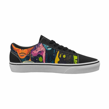 WOMEN'S Aliens × Camo Aliens Lace-Up Canvas Melting Art Sneakers