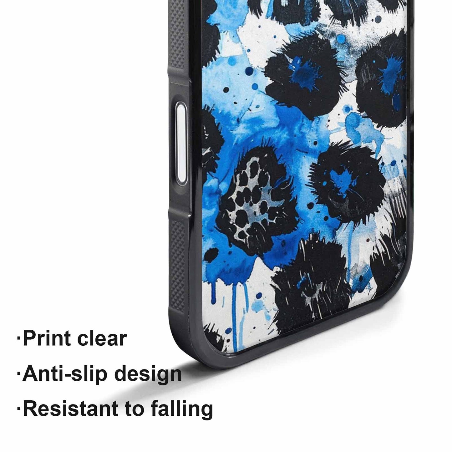 iPhone 17 Pro Case — Animal Print Black Blue Ink Animal, Custom Print Case Cover
