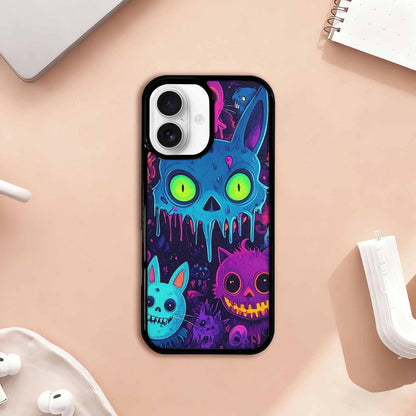 iPhone 17 Case — Mixed Toxic Glow Creature Cartoon Cute, Custom Art Phone Cover
