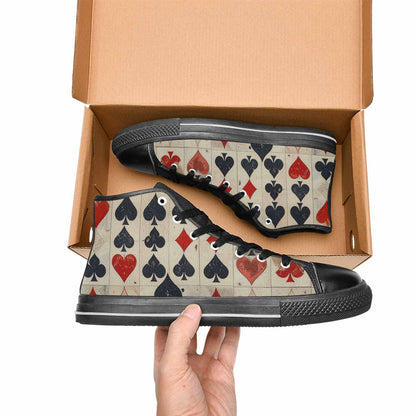 MEN'S Playing Card Suit High Top Canvas Aesthetic Shoes
