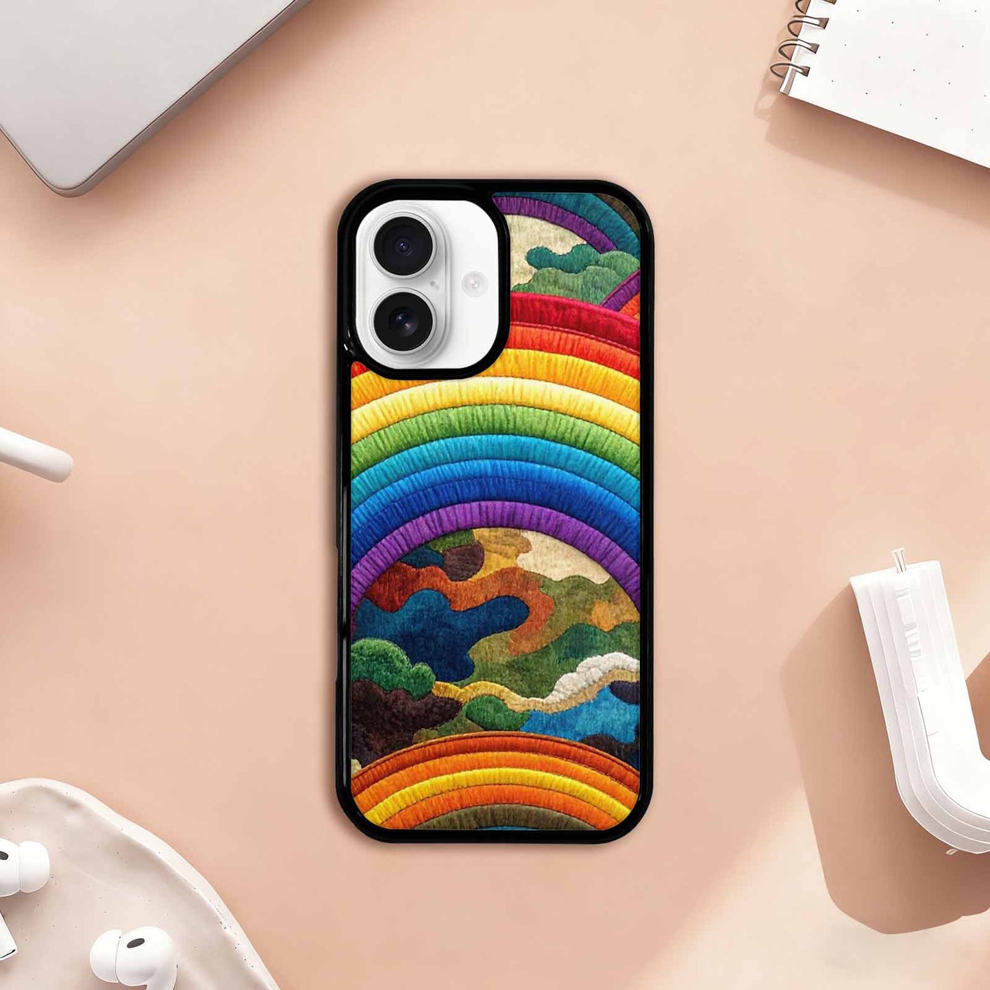 iPhone 17 Case — Vivid Camo Rainbow Camo, Custom Phone Case