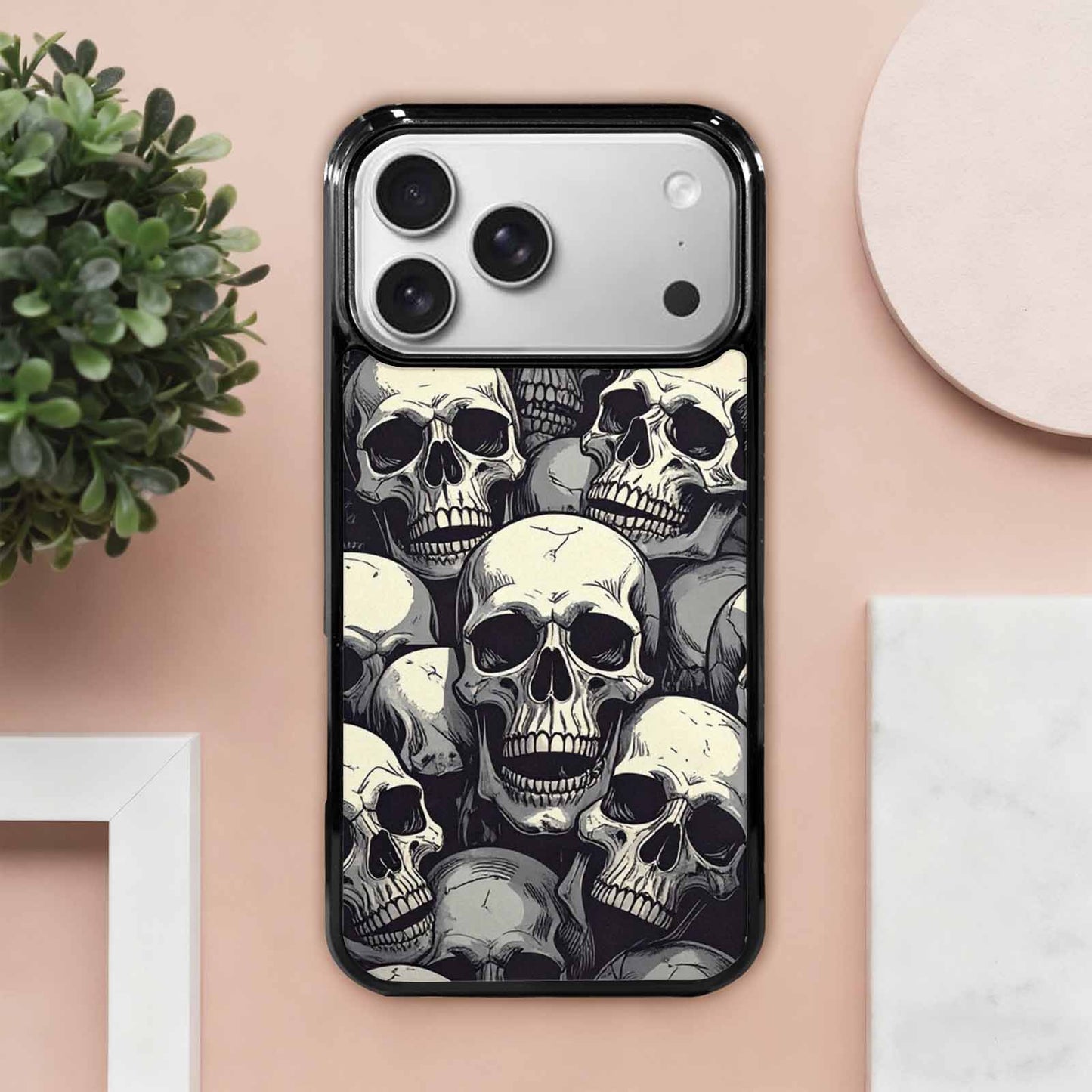 iPhone 17 Pro Max Case — Skull Dark Art Gothic Print Gothic, Custom Made Phone Cover