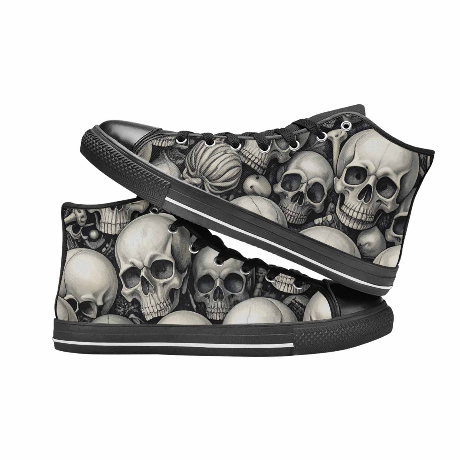 WOMEN'S Skulls - Classic High Top Canvas Surreal Custom Shoes