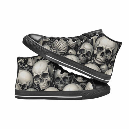 WOMEN'S Skulls - Classic High Top Canvas Surreal Custom Shoes