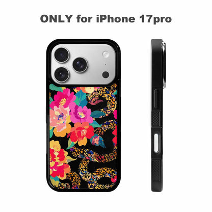 iPhone 17 Pro Case — Snakes Print Floral Seamless Pattern Floral, Personalized Phone Case