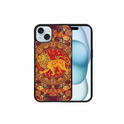 iPhone 15 Plus Case — Mandala Lions Art Seamless Pattern Vibrant, Custom Art Phone Cover