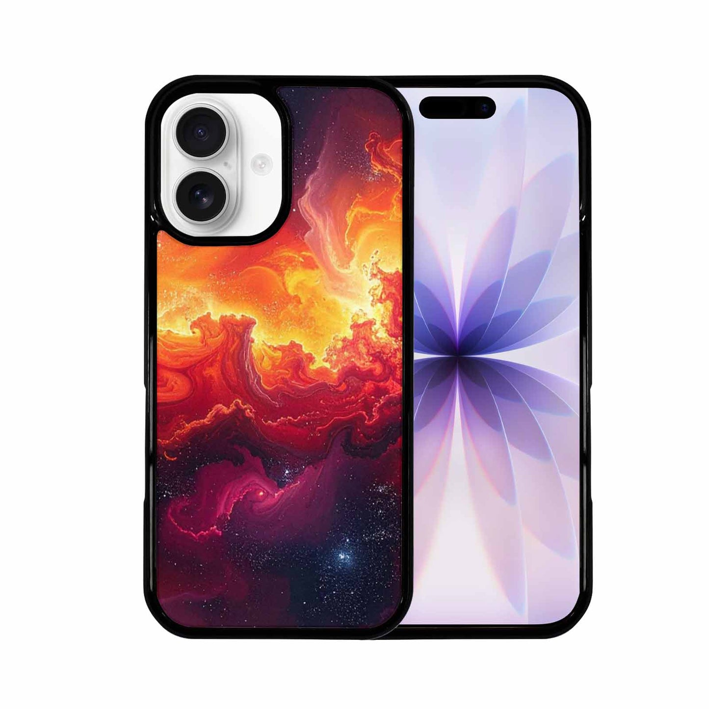 iPhone 17 Case — Galaxy Art Red Orange Galaxy Space, Personalized Phone Case