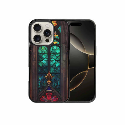 iPhone 16 Pro Case — Stained Glass Cathedral Custom, Custom Made Phone Cover