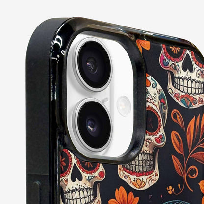 iPhone 16 Case — Smaller Skulls Overlapping Seamless Pattern Of, Unique Phone Case Design