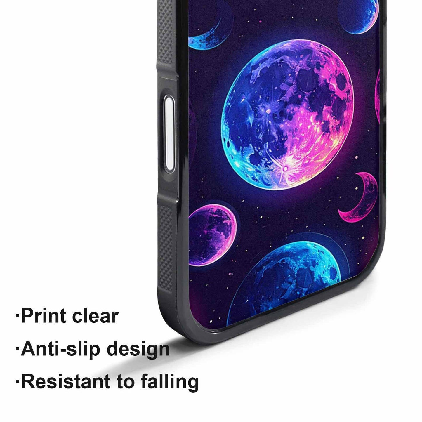 iPhone 17 Air Case — Neon Winter Moon Seamless Cartoon Cute, Custom Printed Phone Case
