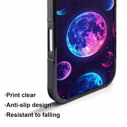iPhone 17 Air Case — Neon Winter Moon Seamless Cartoon Cute, Custom Printed Phone Case
