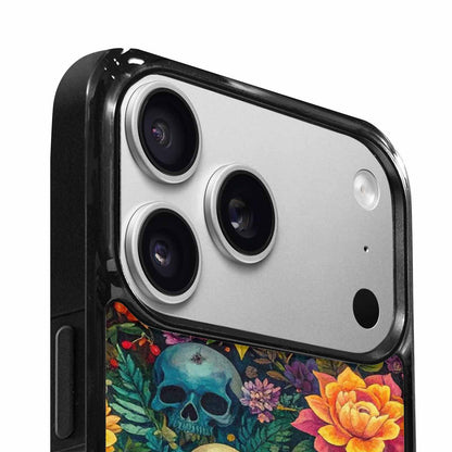 iPhone 17 Pro Max Case — Skulls Botanicalskulls Pattern D7b Gothic Skulls, Custom Printed Phone Case