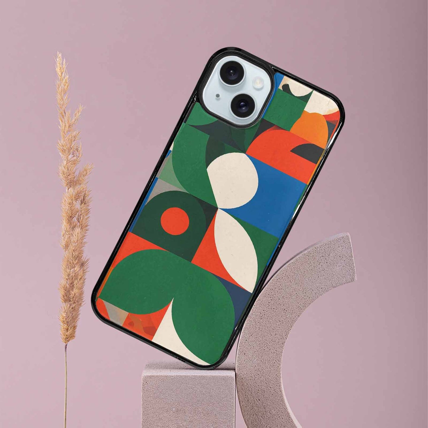 iPhone 15 Plus Case — 1990s Memphis Art Pattern, Unique Phone Case Design