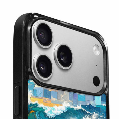 iPhone 17 Pro Max Case — Wave Crest Splash Wave Watercolor Abstract, Custom Made Phone Cover
