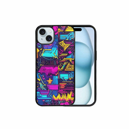 iPhone 15 Plus Case — 80s Retro Motif 80s Retro Motifs, Custom Made Phone Cover