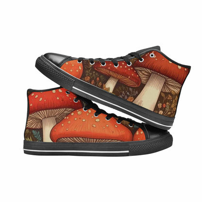 MEN'S Mushroom High Top Canvas Y2K Custom Shoes