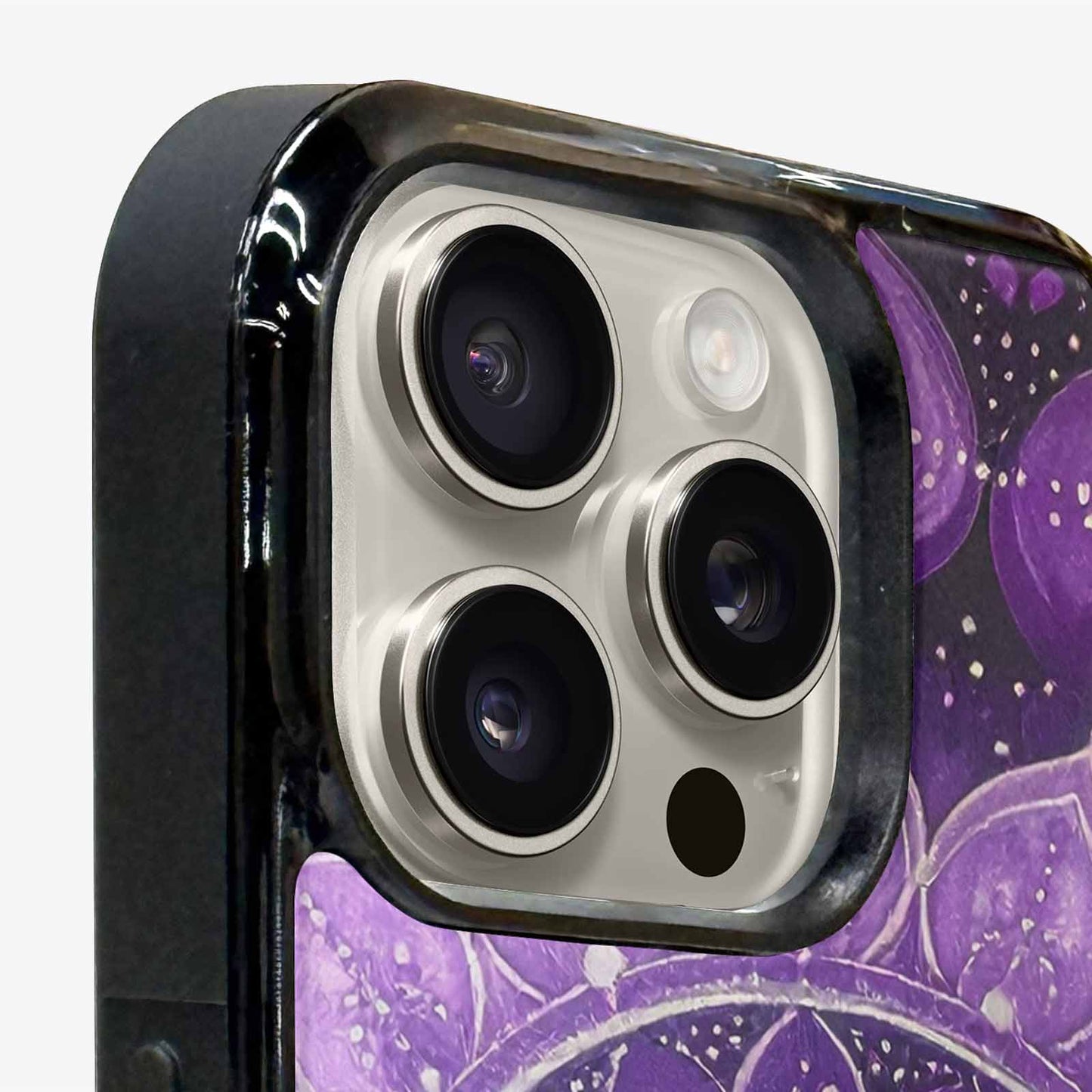 iPhone 16 Pro Max Case — Purple Mandala Bohemian Print Edge To, Personalized Phone Case