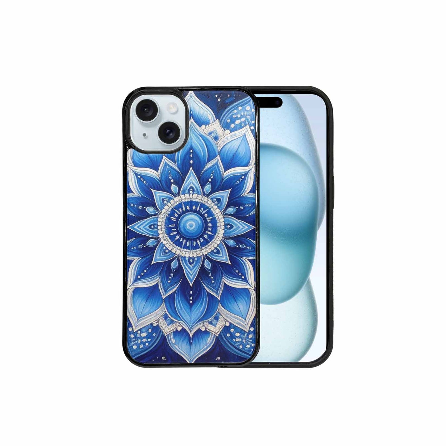 iPhone 15 Plus Case — Mandala Bohemian Print Edge To Edge, Custom Made Phone Cover