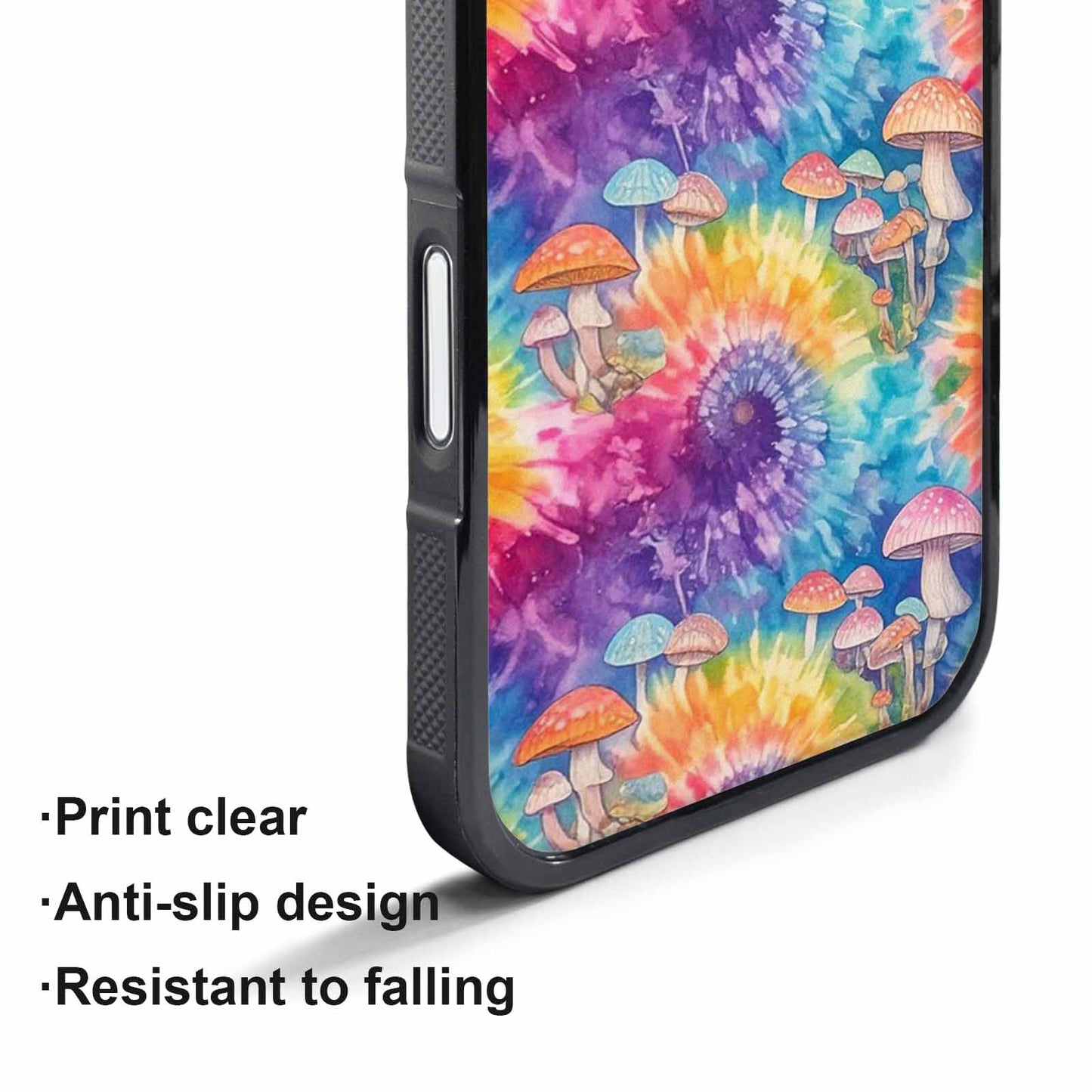 iPhone 17 Pro Case — Mushrooms Tie Dyemushrooms Pat 9i2 Tie, Custom Made Phone Cover