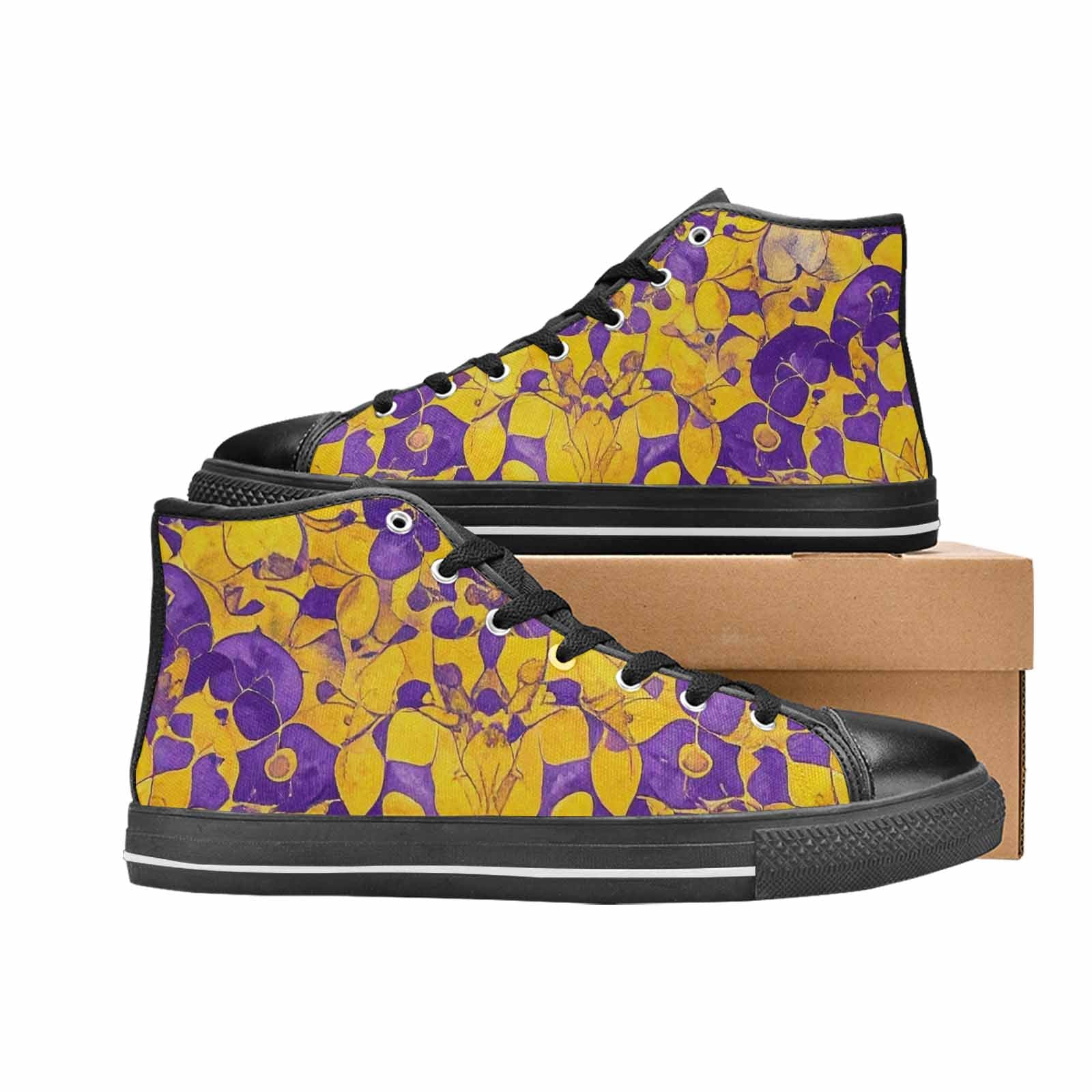 MEN'S Intersex Flag Color High Top Canvas Dreamcore Custom Sneakers