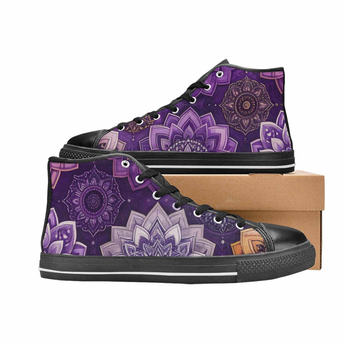 WOMEN'S Mandala High Top Canvas Dreamcore Sneakers