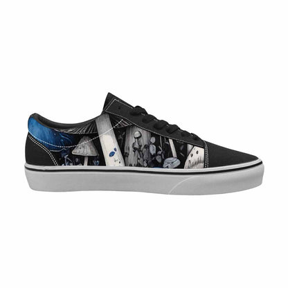 WOMEN'S Mushrooms (general) Lace-Up Canvas Dark Academia Custom Sneakers