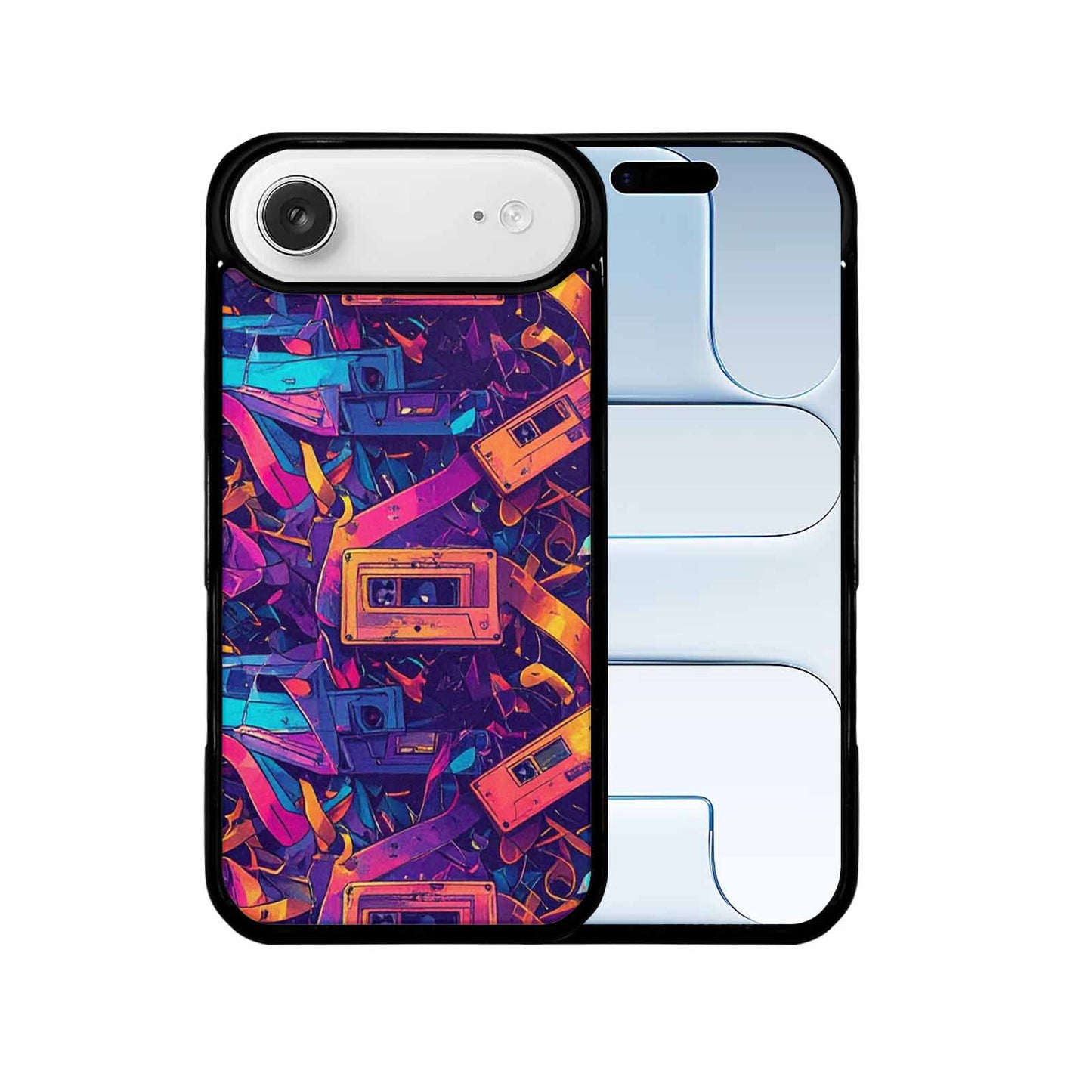 iPhone 17 Air Case — Retro Cassette Tape Pattern Hundreds Retro, Customized Protective Case