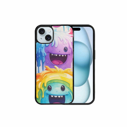 iPhone 15 Plus Case — Rainbow Sherbet Monster, Custom Designed Case Cover