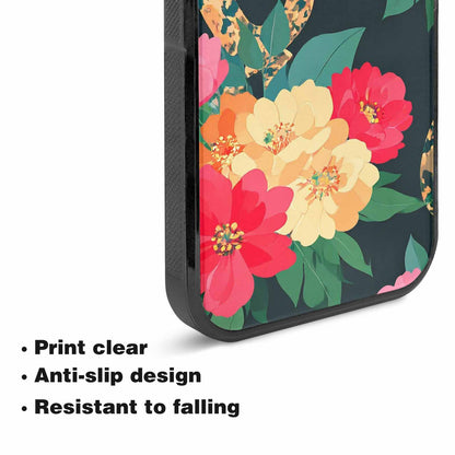 iPhone 15 Plus Case — Floral Snake Print, Custom Printed Phone Case