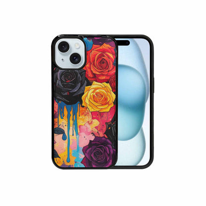 iPhone 15 Case — Gothic Rose Gothic Roses Pattern Hundreds, Custom Designed Case Cover