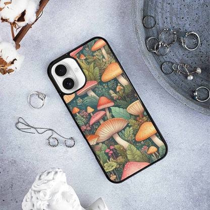 iPhone 16 Plus Case — Mushrooms Botanicalmushrooms P, Personalized Phone Case