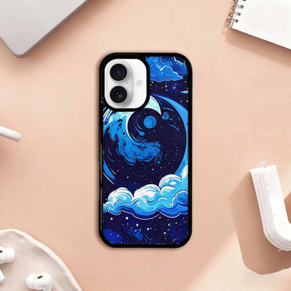 iPhone 17 Case — Neon Winter Moon Cartoon Cute, Personalized Phone Case