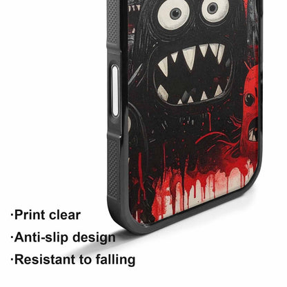 iPhone 17 Case — Black &amp; Red Ink Cartoon Cute, Unique Phone Case Design