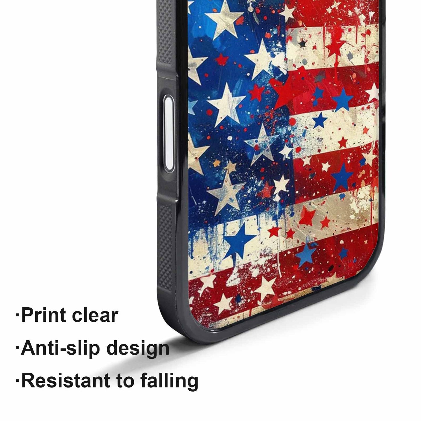 iPhone 17 Pro Case — Patriotic Stars And Stripes American Galaxy, Customized Protective Case