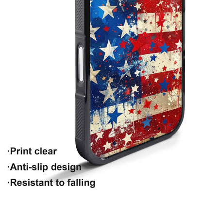 iPhone 17 Pro Case — Patriotic Stars And Stripes American Galaxy, Customized Protective Case