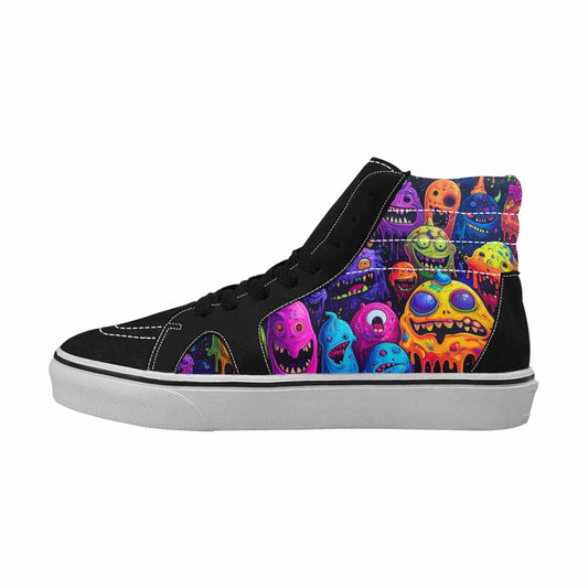 MEN'S Ice Cream Monsters - High Top Canvas Grunge Custom Shoes