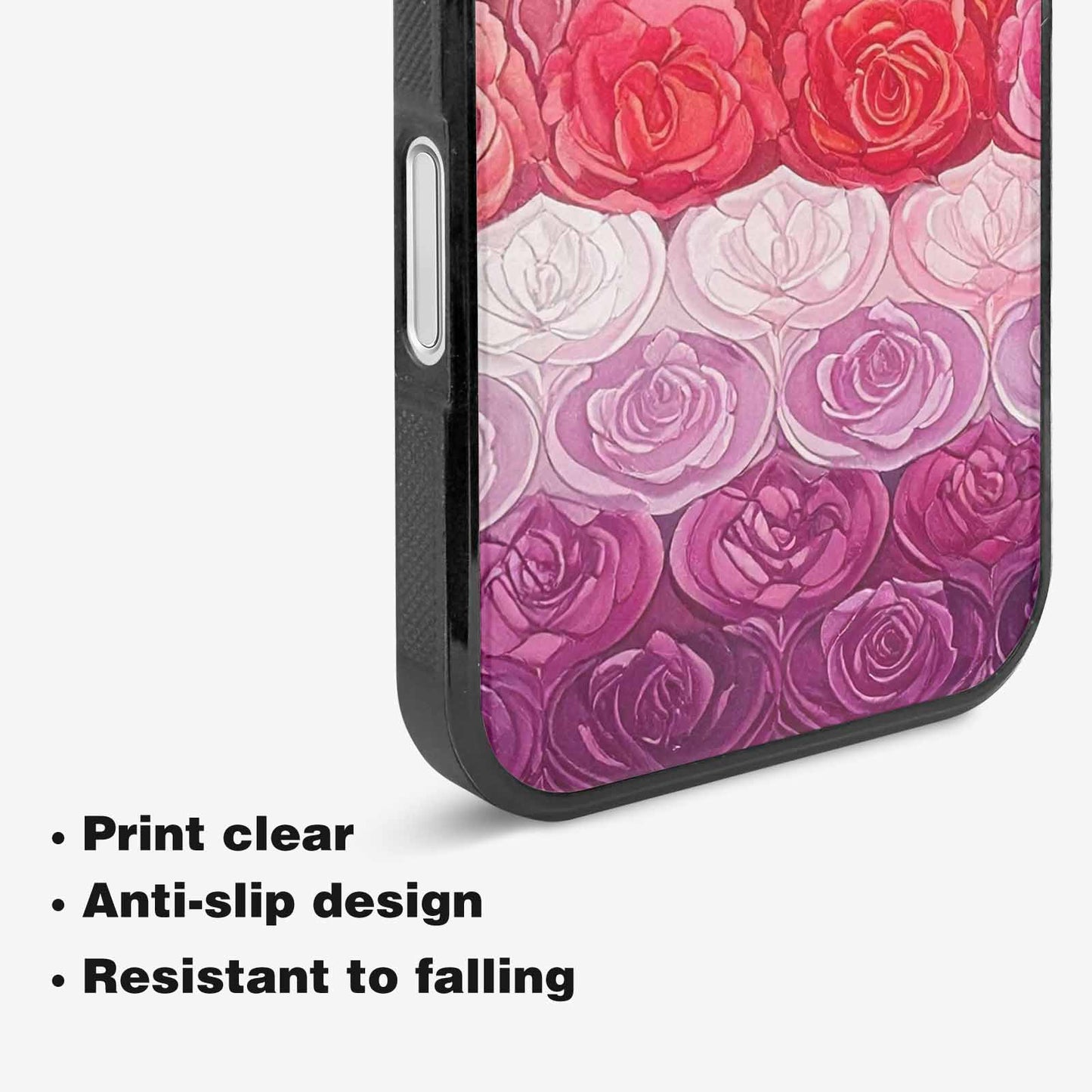 iPhone 16 Plus Case — Lesbian Flag Color Theme Small Rainbow, Custom Printed Phone Case