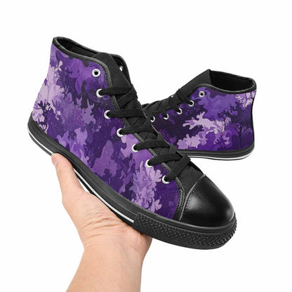 MEN'S Military Camouflage Blotch High Top Canvas Neon Fantasy Custom Sneakers