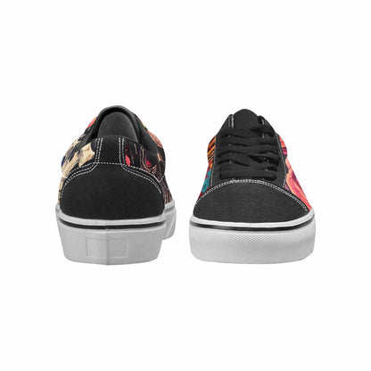 WOMEN'S Skulls Roses Skulls Roses Lace-Up Canvas Grunge Custom Shoes