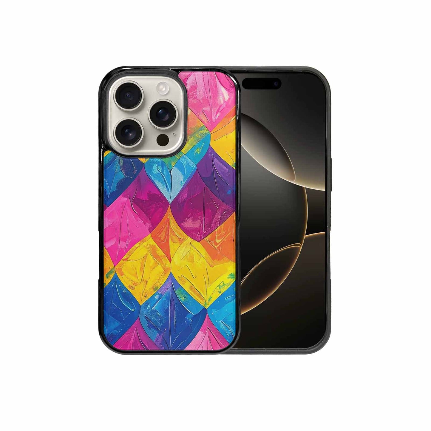 iPhone 16 Pro Case — Pansexual Flag Color Theme Small Rainbow, Customized Protective Case