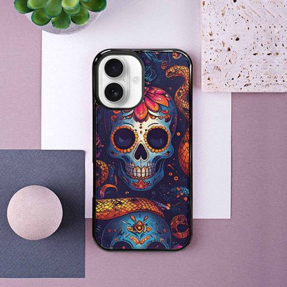 iPhone 16 Case — Snake Skulls Print Custom, Custom Made Phone Cover