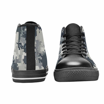 MEN'S Military Camouflage Blotch High Top Canvas Surreal Shoes