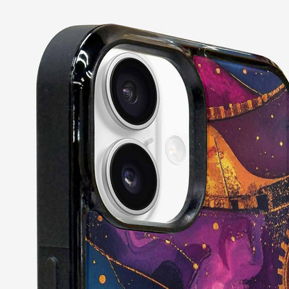 iPhone 16 Plus Case — Steampunk Galaxy Art Seamless Pattern Vibrant, Original Design Phone Case
