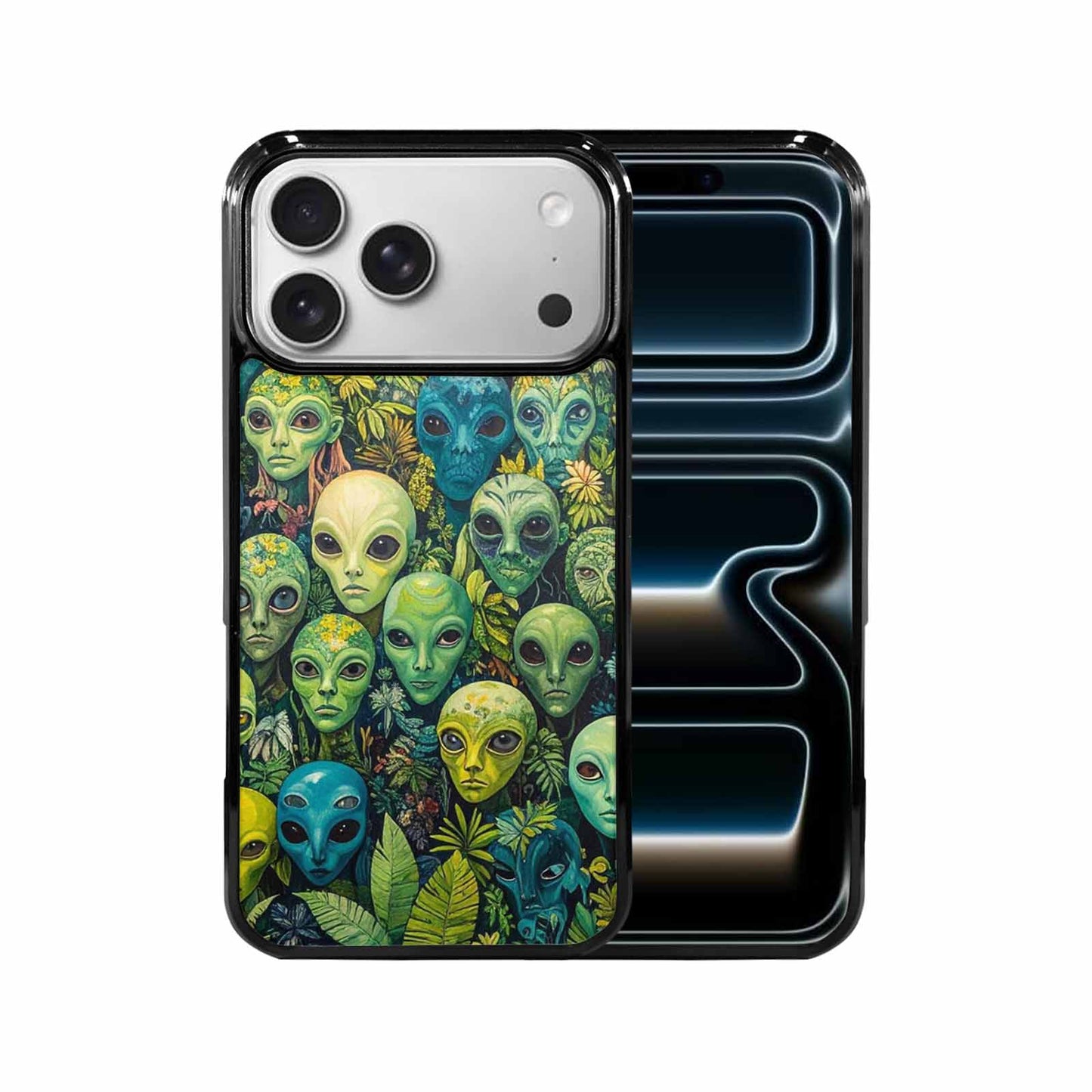 iPhone 17 Pro Max Case — Aliens Pattern Hundreds Of Alien Scifi, Customized Protective Case